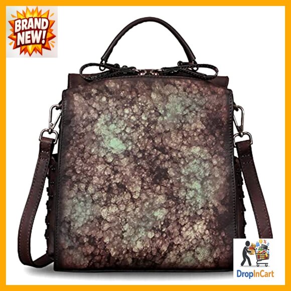 Genuine Leather Convertible Backpack Satchel Vintage Retro Daypack Adjustable main image 6
